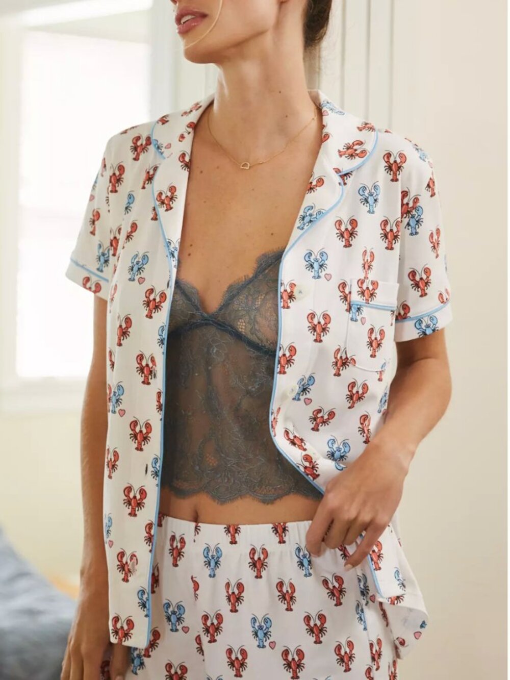 Roller Rabbit Lobster Pajama Top - Size Medium